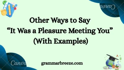 Other Ways to Say “It Was a Pleasure Meeting You” (With Examples)