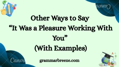 Other Ways to Say ‘It Was a Pleasure Working With You’ (With Examples)