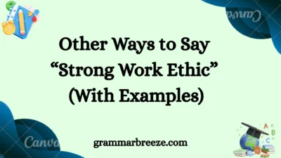 Other Ways to Say “Strong Work Ethic” (With Examples)