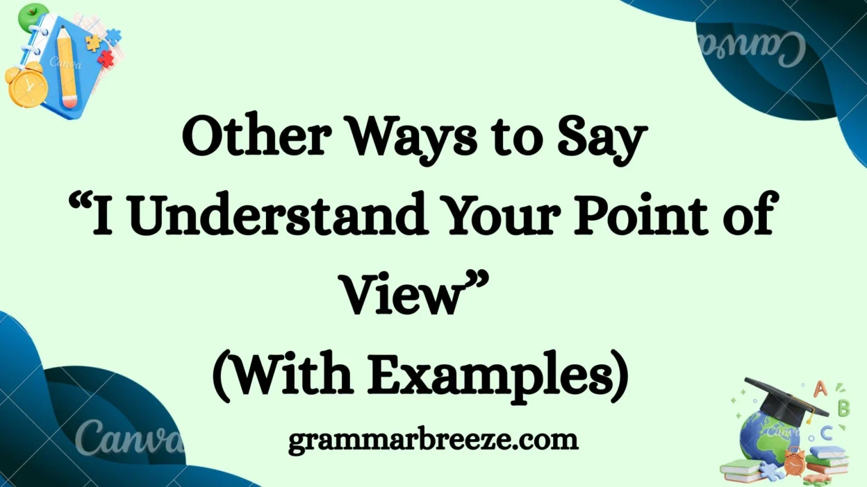 Other Ways to Say “I Understand Your Point of View” (With Examples)