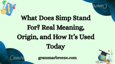 What Does Simp Stand For? Real Meaning, Origin, and How It’s Used Today