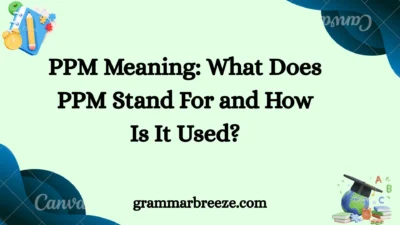 PPM Meaning: What Does PPM Stand For and How Is It Used?