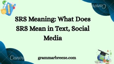 SRS Meaning: What Does SRS Mean in Text, Social Media