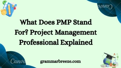 What Does PMP Stand For? Project Management Professional Explained