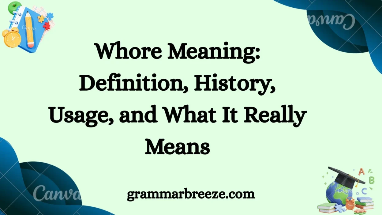 Whore Meaning: Definition, History, Usage, and What It Really Means